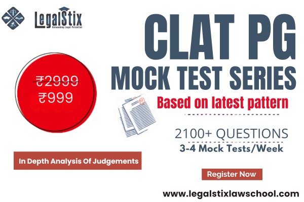 CLAT PG Mock Test Series Without Notes cover