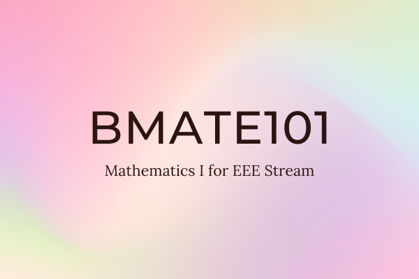 BMATE101 - Mathematics I for EEE Stream cover