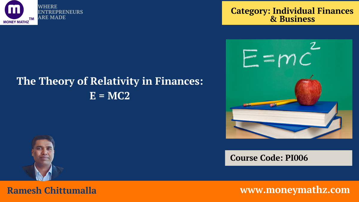 Einstein's Theory of Relativity , E = MC2 in Finances - Wealth Creation Formulae cover