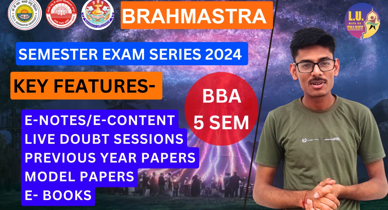 BBA (NEP) 5th Semester Exam Booster Brahmastra Series Batch 2024 | For Lucknow University/CSJMU Kanpur/DDU University Students cover