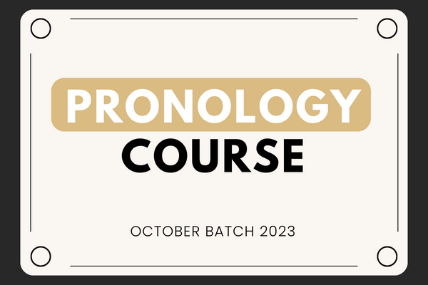 Pronology Course October 2023 cover