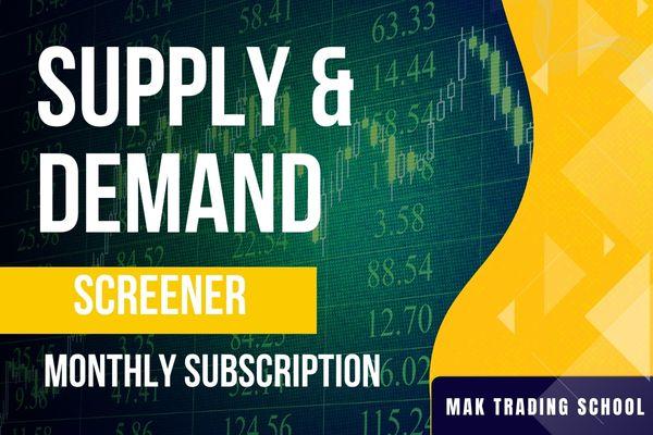 Supply and Demand Screener - Monthly Subscription cover
