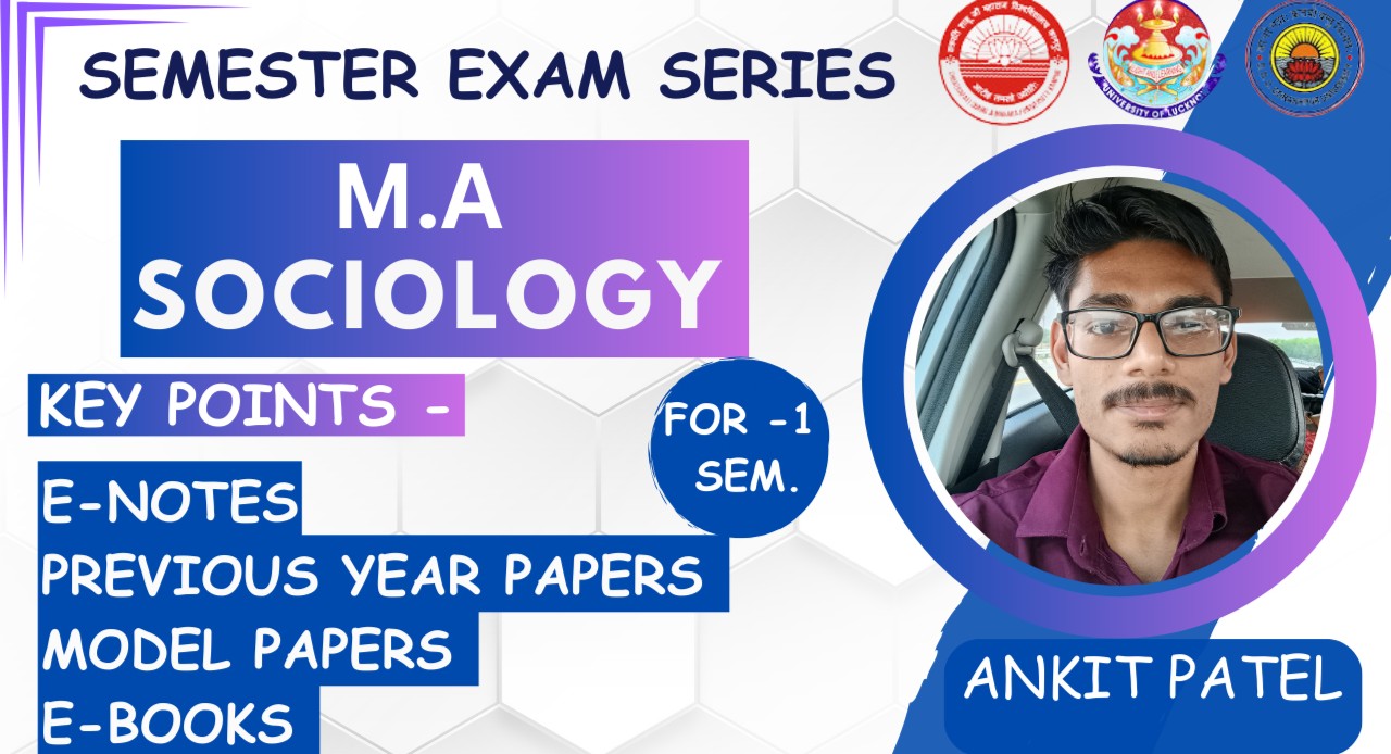 M.A Sociology 1st Semester Exam Booster Course Batch 2024 | For Lucknow University/CSJMU Kanpur/DDU University Students cover