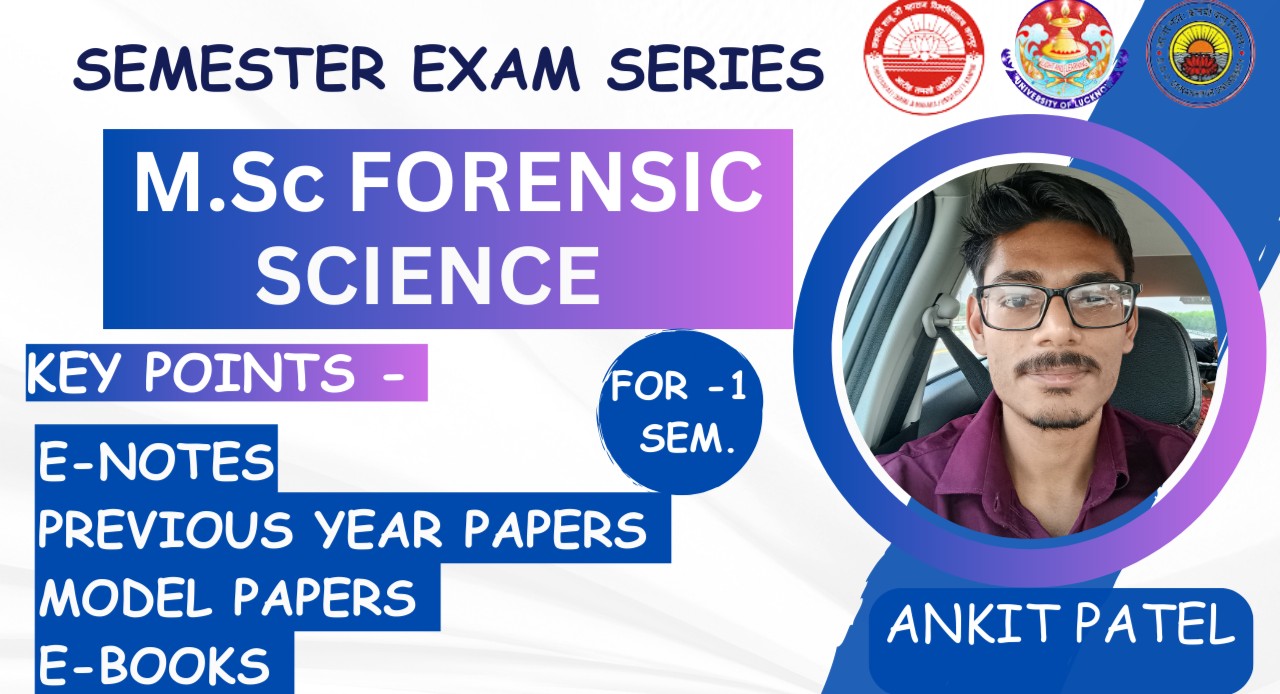 M.Sc Forensic Science 1st Semester Exam Booster Batch 2024 | For Lucknow University/CSJMU Kanpur/DDU University Students cover