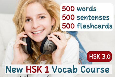 Learn 500 Basic Chinese Vocabulary FAST! New HSK 1 Vocab Course (HSK 3.0) cover