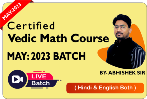 Certified Vedic Maths Course: Live Batch May - 2023 cover