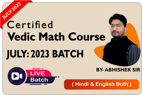 Certified Vedic Maths Course: Live Batch July - 2023 cover