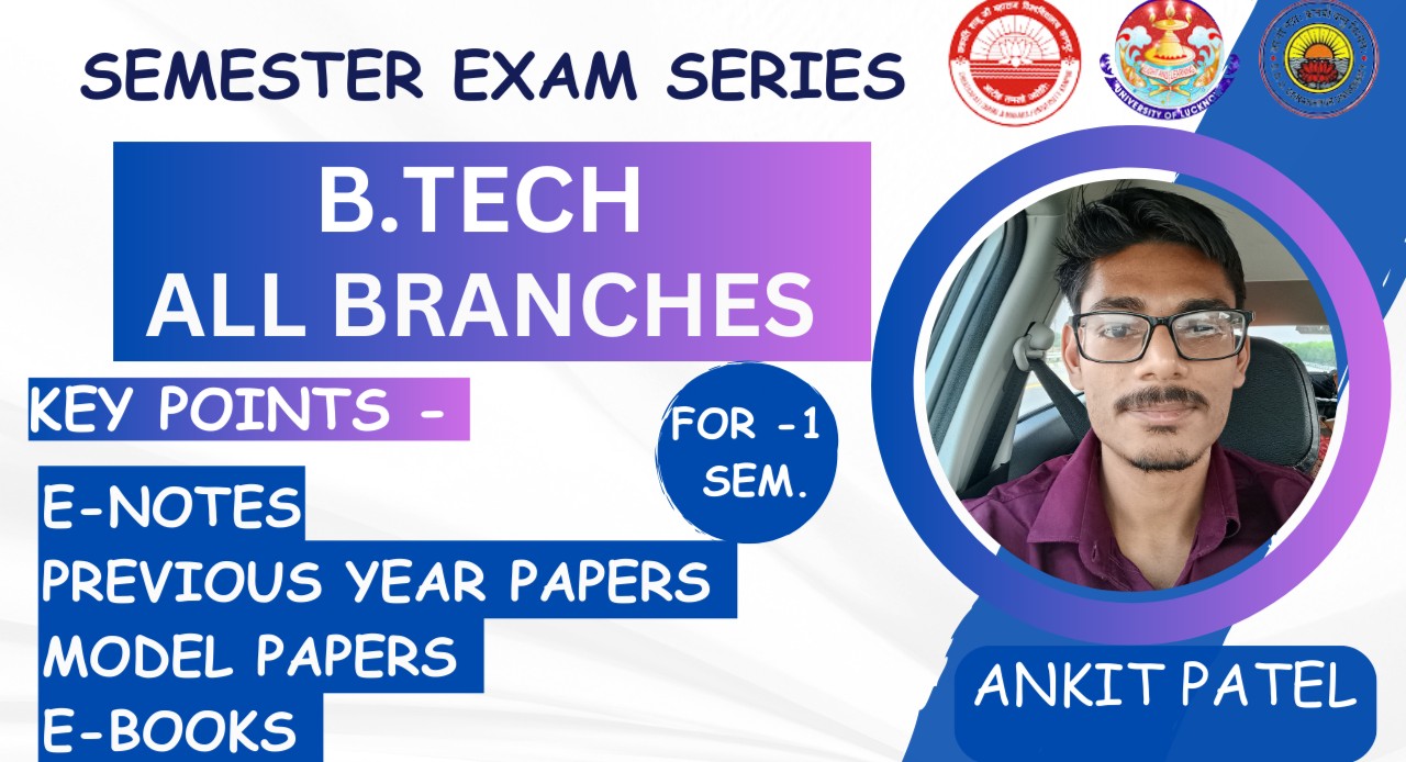 B.Tech 1st Semester Exam Booster Batch 2024 | For Lucknow University/CSJMU Kanpur/DDU University Students cover