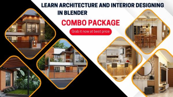 Learn Architecture and Interior Designing in Blender - Combo Offer cover