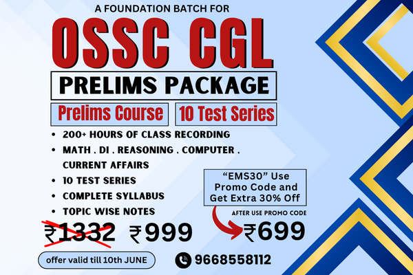 COMPLETE OSSC CGL PRELIMS PACKAGE (COURSE + TEST) cover