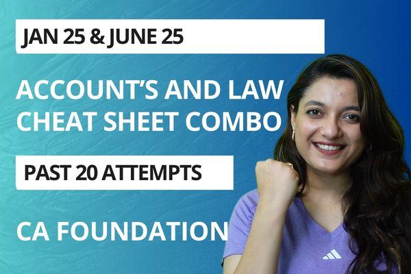Accounts & Law Cheat Sheet Combo Past 20 Attempts cover