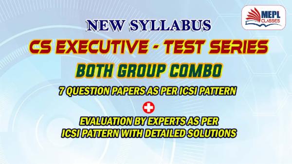 CS EXECUTIVE (NEW) - TEST SERIES - BOTH GROUP COMBO cover