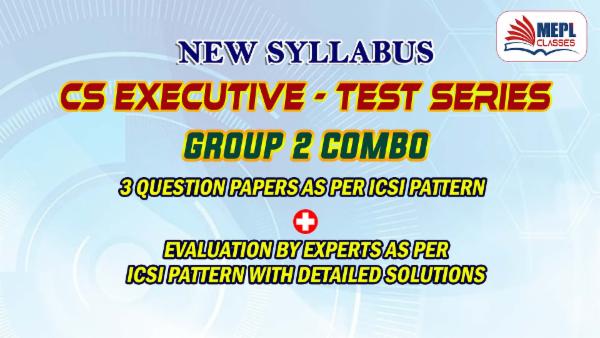 CS EXECUTIVE (NEW) - TEST SERIES - GROUP 2 COMBO cover