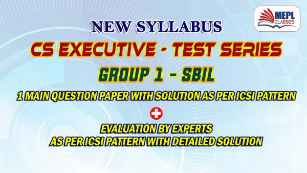 CS EXECUTIVE (NEW) - TEST SERIES - SBIL cover