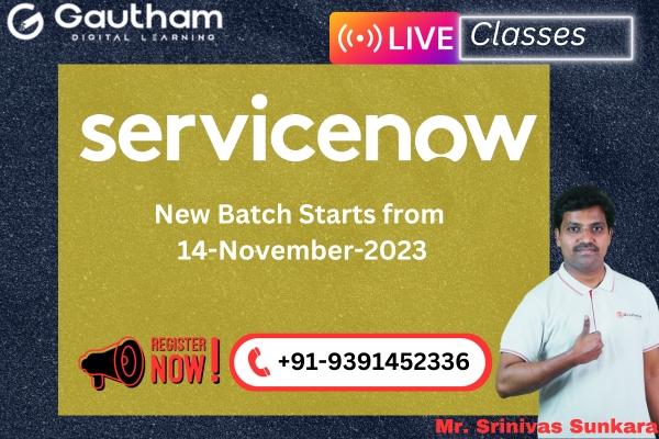 ServiceNow Live Classes : New Batch Starts from 14-Nov-2023 cover