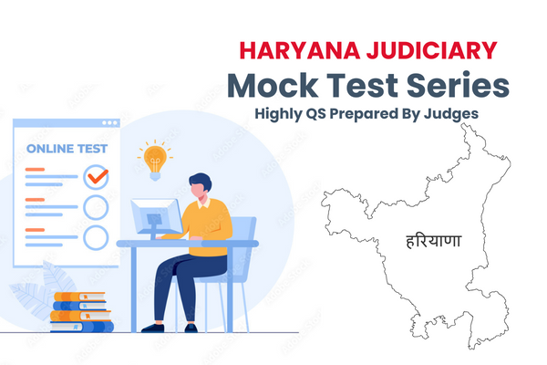 Haryana Judiciary Mock Test Sereis 2024 (3500+ Plus MCQ Questions Mock Test Series, PYQ's and Detailed Analysis) cover