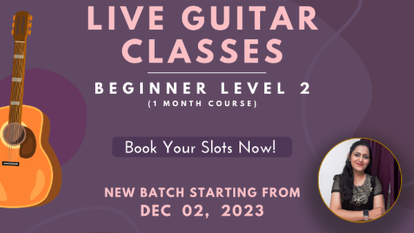 December 2023 - LIVE GUITAR CLASSES - pre - Bookings - Open cover