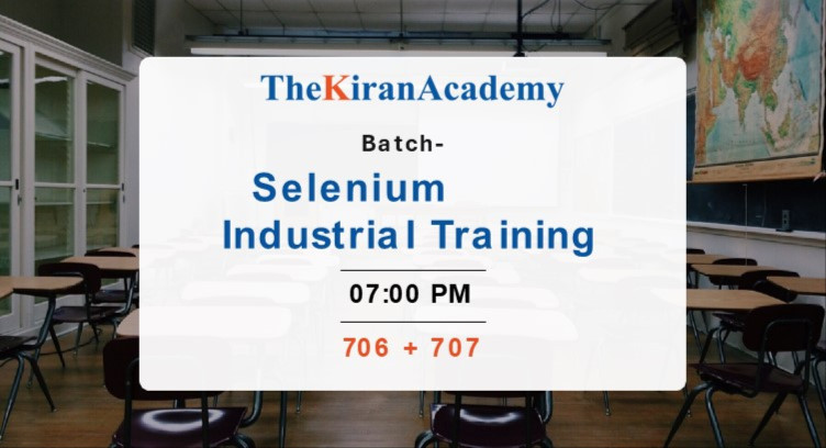 On 706 + 707 Selenium On Job Training Sessions 04:30 PM cover