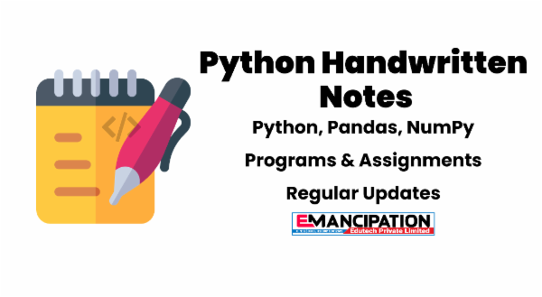 Python: Complete Hand Written Notes. Free cover