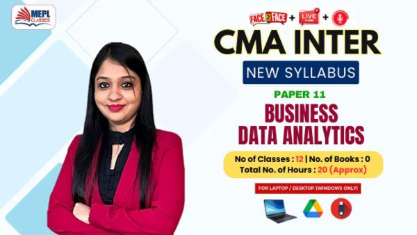 CMA INTER (NEW) - BUSINESS DATA ANALYTICS - FOR LAPTOP/DESKTOP (WINDOWS ONLY) cover