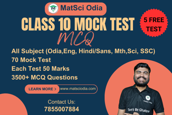 Class 10 Mock Test BSE Odisha cover