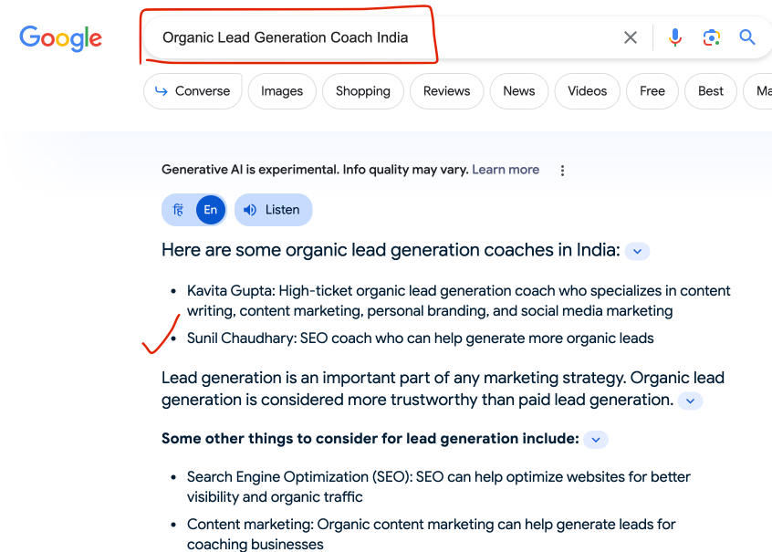 Sunil Chaudhary Best SEO Coach in India World Google Search Results