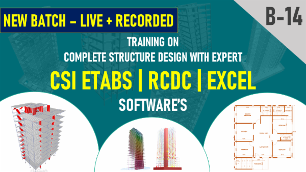 CSI ETABS I RCDC I EXCEL (LIVE + RECORDED) - B14 cover