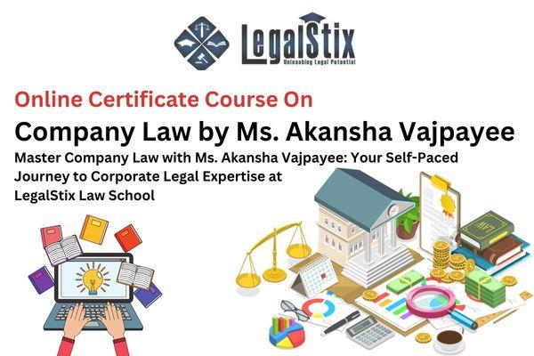 Company Law by Ms. Akansha Vajpayee (Self Paced Course) cover