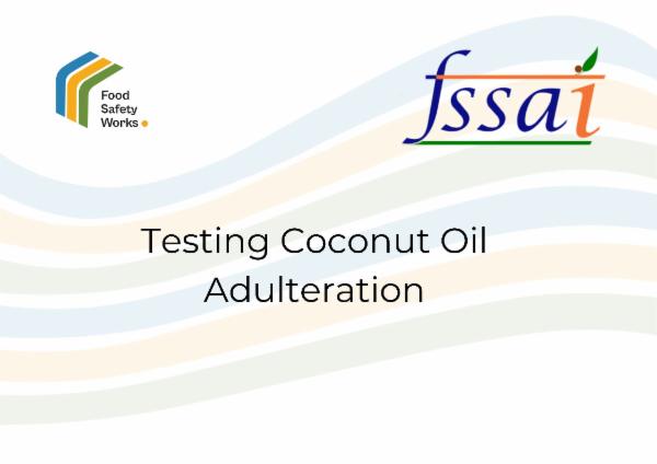 Testing Coconut Oil Adulteration | FSSAI cover