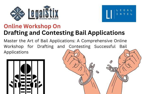 Online Workshop on Drafting and Contesting Bail Applications cover