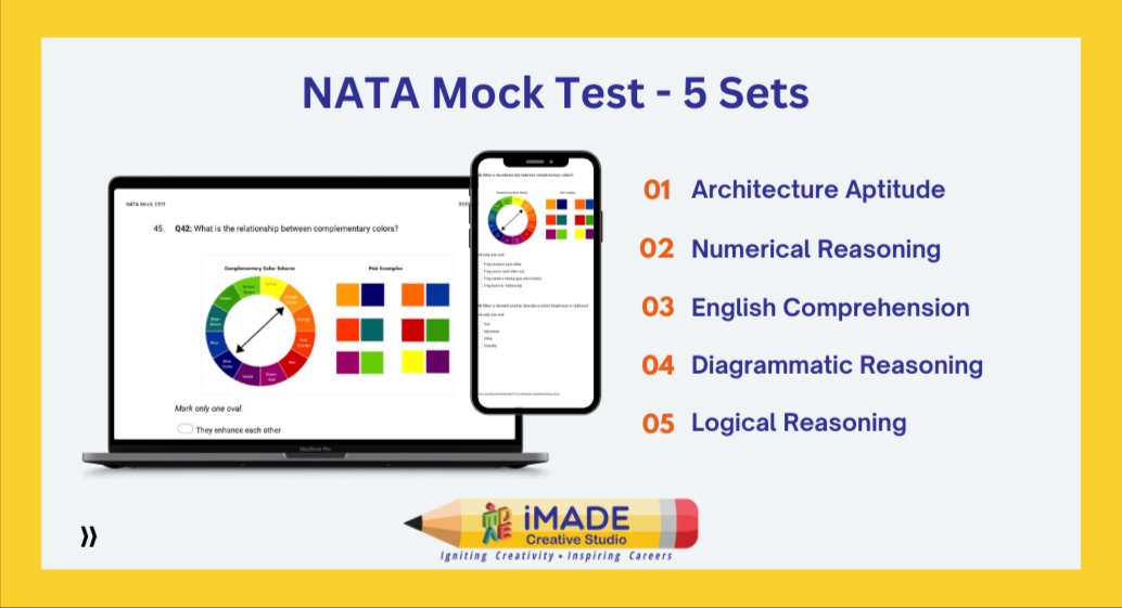 NATA B.Arch Mock Test (5 Full Mock Tests + 5 Drawing Tests) cover