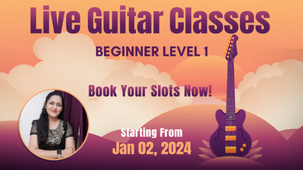 JANUARY 2024 - LIVE GUITAR CLASSES - Pre - Bookings Open cover