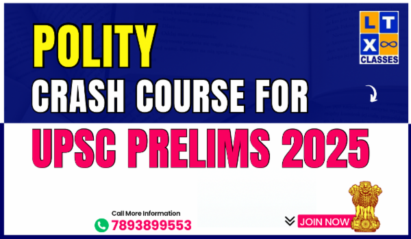 UPSC Crash Course for Prelims 2025 - Polity cover