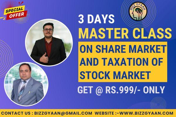 Master Course on Understanding Stock Market and Taxation of Equity Markets - (Recordings) cover