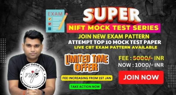 NIFT MOCK TEST SERIES - TOP 10 CBT PRACTICE EXAM - GAT + CAT cover