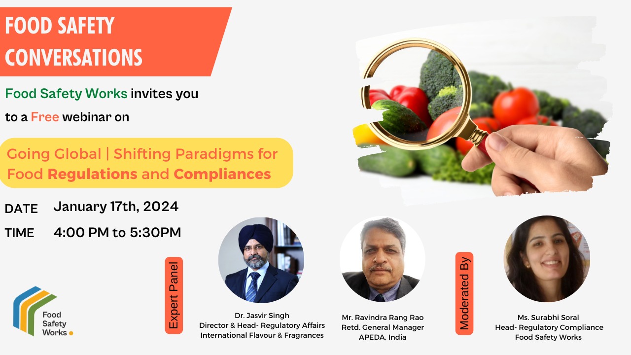 Webinar-Going Global | Shifting Paradigms for Food Regulations and Compliances cover