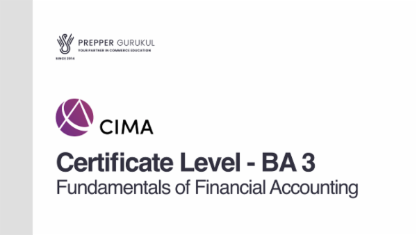 BA 3 - Fundamentals of Financial Accounting cover