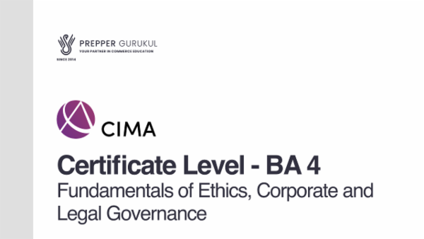 BA 4 - Fundamentals of Ethics, Corporate and Legal Governance cover