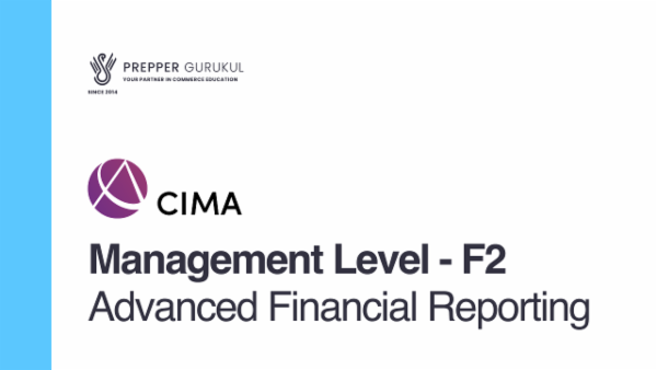 CIMA Management Level - F2 - Advanced Financial Reporting cover