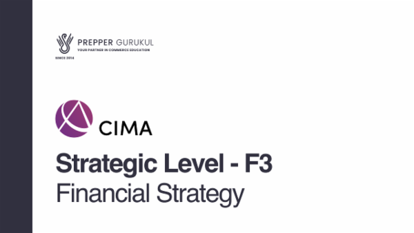 CIMA Strategic Level - F3 - Financial Strategy cover