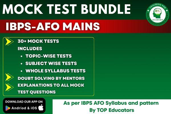 Paid Mock Test Series for IBPS AFO Mains-2025 (General Agriculture) cover