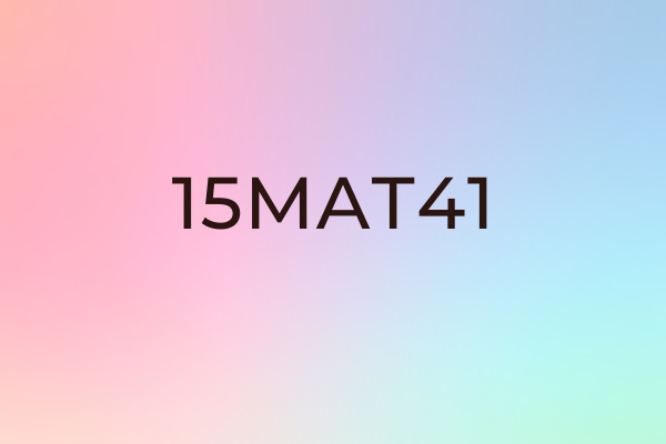 15MAT41 cover