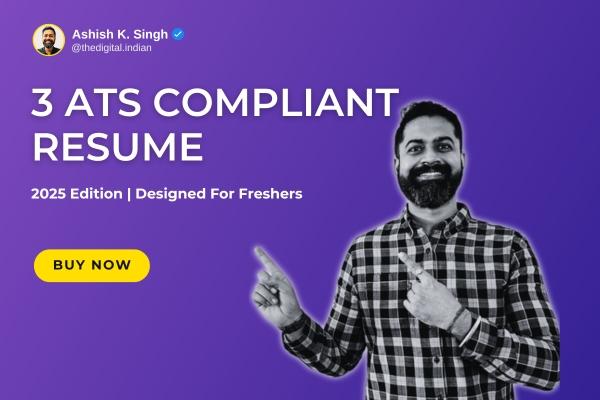 For Freshers : 3 ATS Compliant Resume Template cover