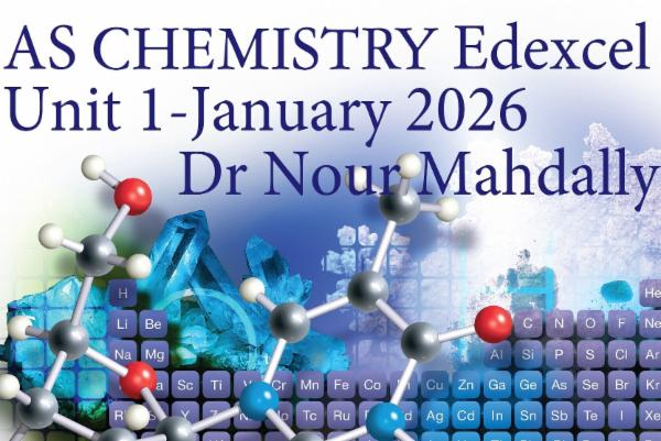 Chemistry AS Unit 1 Edexcel January 2026 -Dr.Nour Mahdally cover