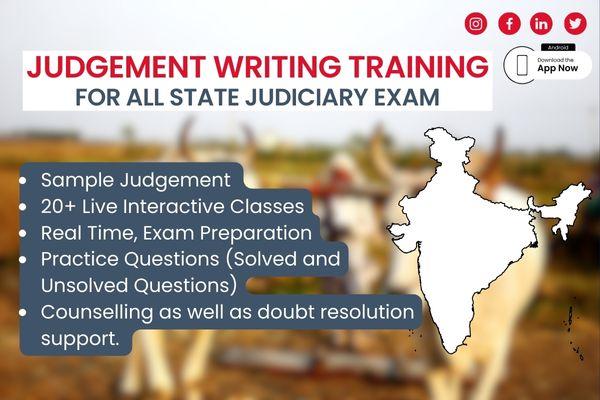 Judgement Writing Training Specifically For Judiciary Exam cover