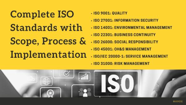 Advance Certification in ISO Standard: A complete package on guidelines, clauses and process cover