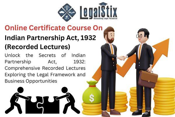 Indian Partnership Act, 1932 (Recorded Lectures) cover
