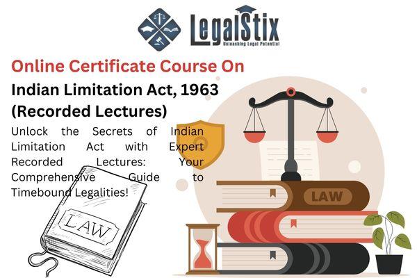 Indian Limitation Act, 1963 (Recorded Lectures) cover
