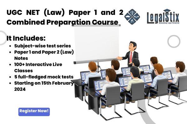 UGC NET (Law) Paper 1 and 2 Combined Preparation Course for June/Dec 2024 cover