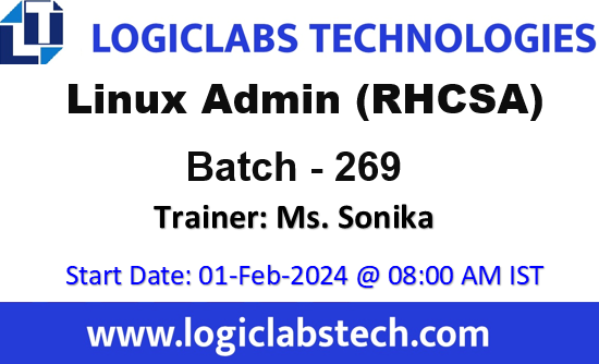 Linux Administrator By Ms. Sonika - Batch - 269 cover